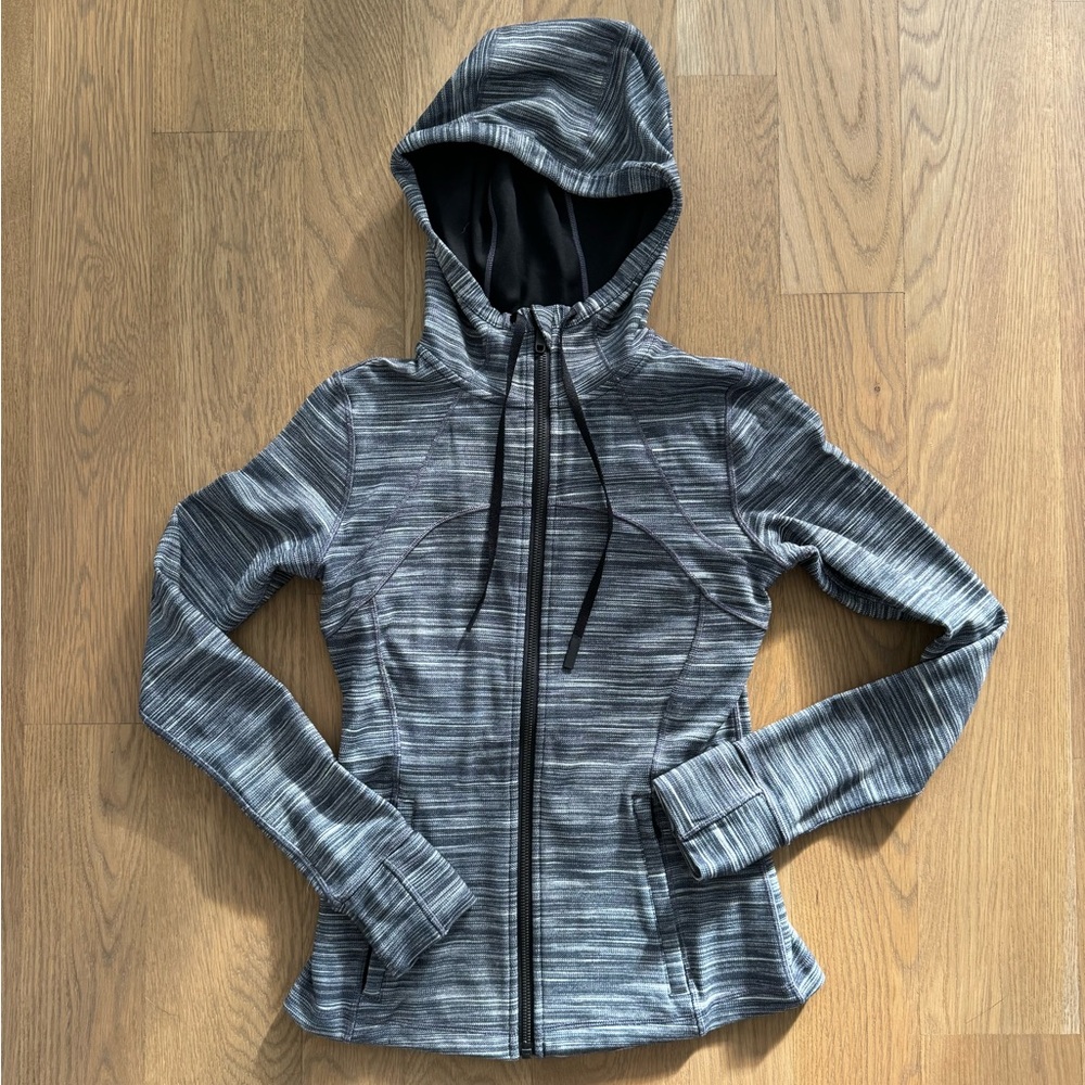 Lululemon Hooded Define Nulu Jacket in Heathered Gray LW4BF8S - Size 6